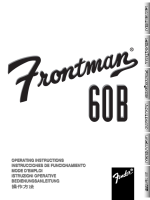 Fender Frontman-60B - Owners Manual 